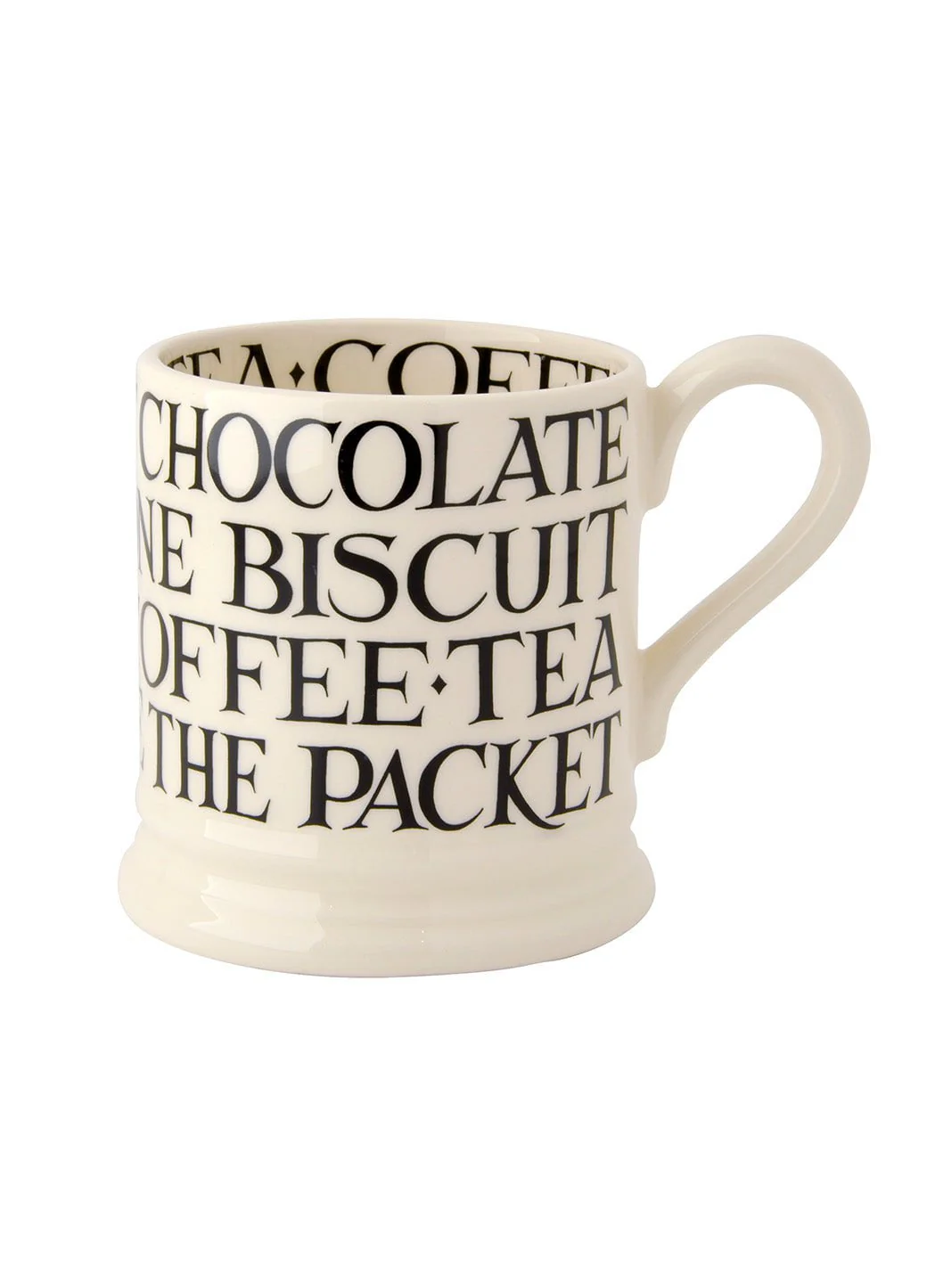 Black Toast All Over Writing 1/2 Pint Mug - Image 2