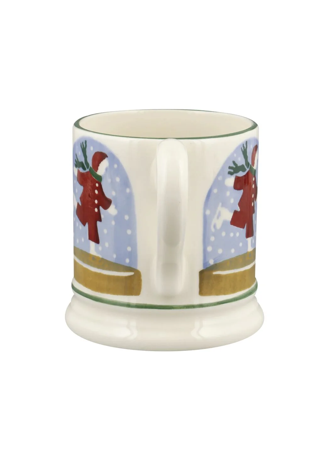 Ice Skater Snow Globe 1/2 Pint Mug - Image 5