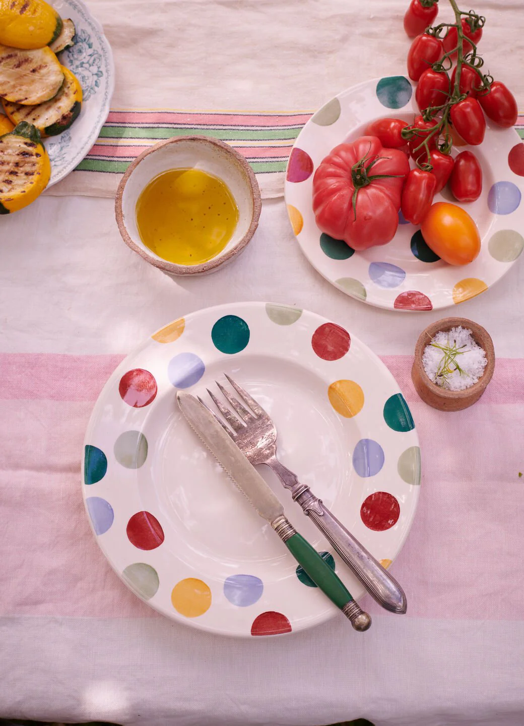 Seconds Big Polka Dots Large Dinner Plate, 10.5 Inch